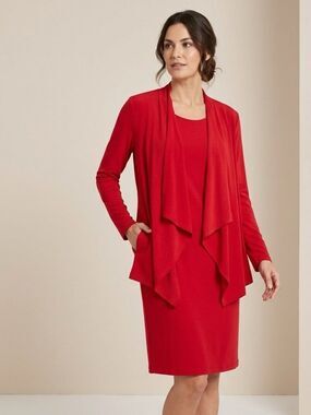 New Karin Stevens red flattering dress